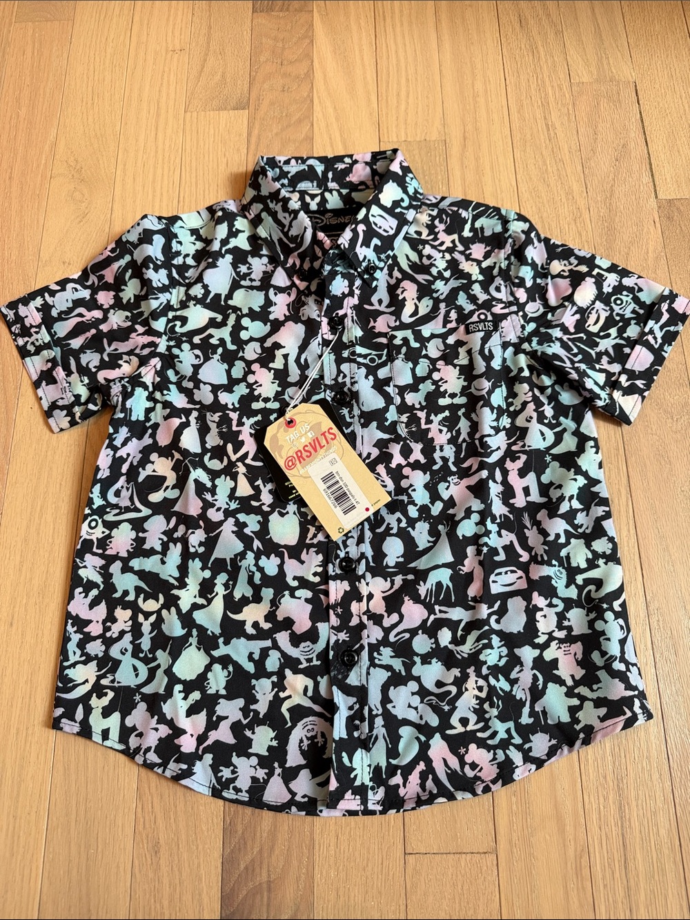 RSVLTS Disney 100 NWT Kids “Pastel Pals” button down shirt